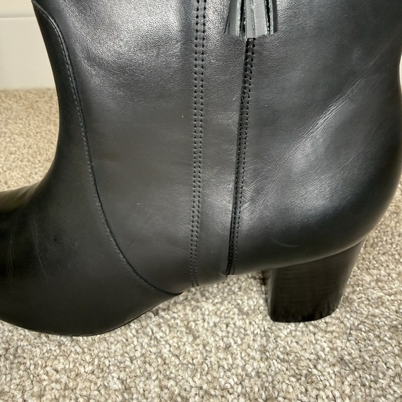 Johnston & Murphy Women's Black Ankle Block Heel Boots Leather Size 9.5 2.25" - Picture 8 of 13